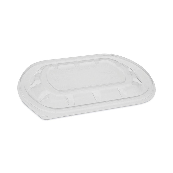 Pactiv Evergreen ClearView MealMaster Lid with Fog Gard Coating, Medium Flat Lid, 8.13 x 6.5 x 0.38, Clear, Plastic, 252/Carton