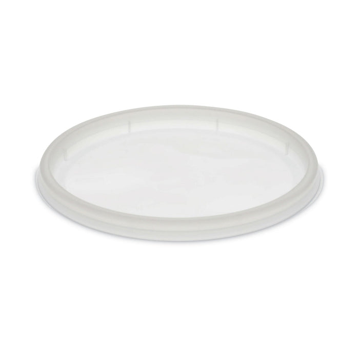 Pactiv Evergreen Newspring DELItainer Microwavable Container Lid, Recessed, 4.55" Diameter x 0.4" h, Translucent, Plastic, 480/Carton