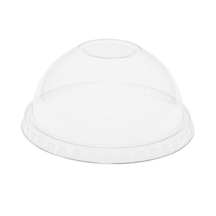 Pactiv Evergreen EarthChoice Strawless RPET Lid, Dome Lid, Clear, Fits 12 oz to 24 oz "B" Cups, Clear, 1,020/Carton