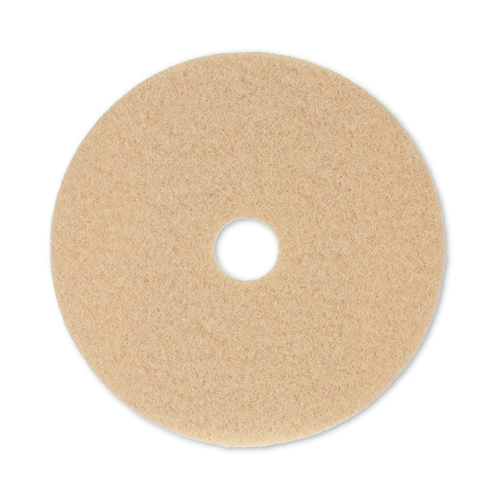Boardwalk Burnishing Floor Pads, 20" Diameter, Tan, 5/Carton