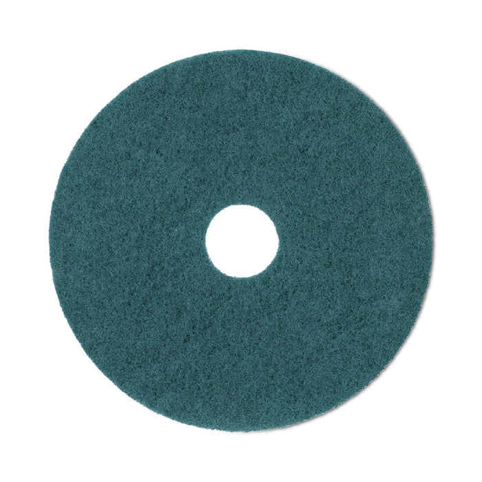 Boardwalk Heavy-Duty Scrubbing Floor Pads, 20" Diameter, Green, 5/Carton