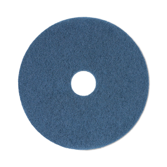 Boardwalk Scrubbing Floor Pads, 20" Diameter, Blue, 5/Carton