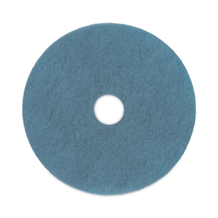 Boardwalk Burnishing Floor Pads, 20" Diameter, Aqua, 5/Carton