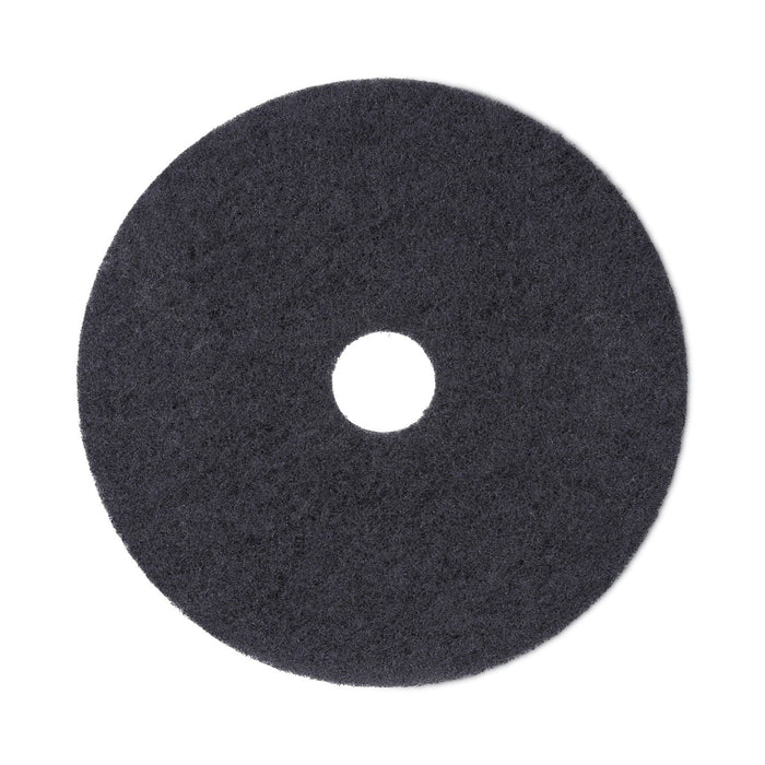 Boardwalk Stripping Floor Pads, 19" Diameter, Black, 5/Carton