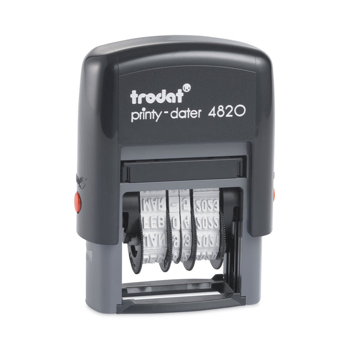 Trodat Printy Economy Date Stamp, Self-Inking, 1.63" x 0.38", Black