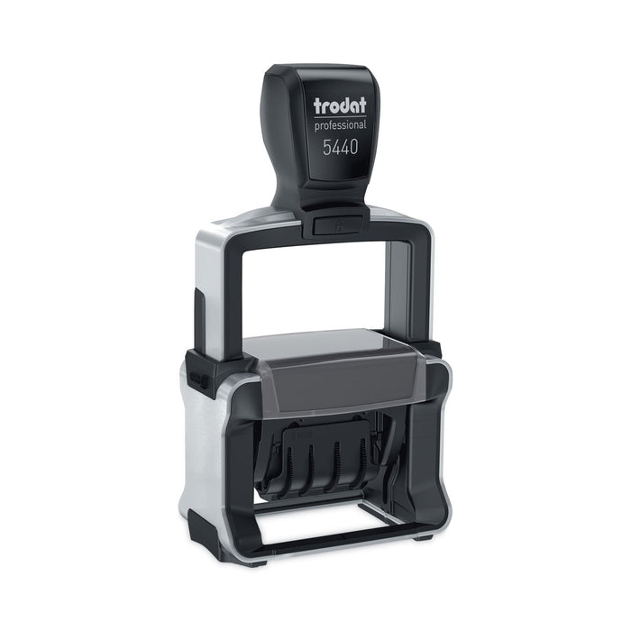 Trodat Professional 5-in-1 Date Stamp, Self-Inking, 1 x 1.63, Blue/Red