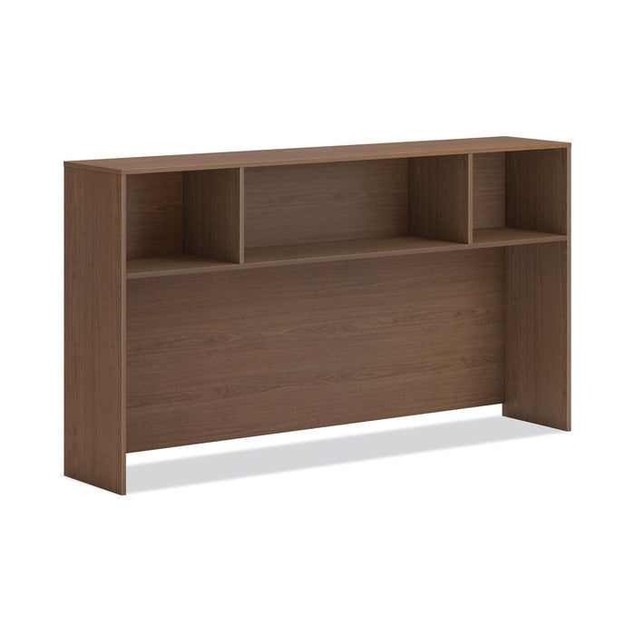 HON Mod Desk Hutch, 3 Compartments, 72w x 14d x 39.75h, Sepia Walnut