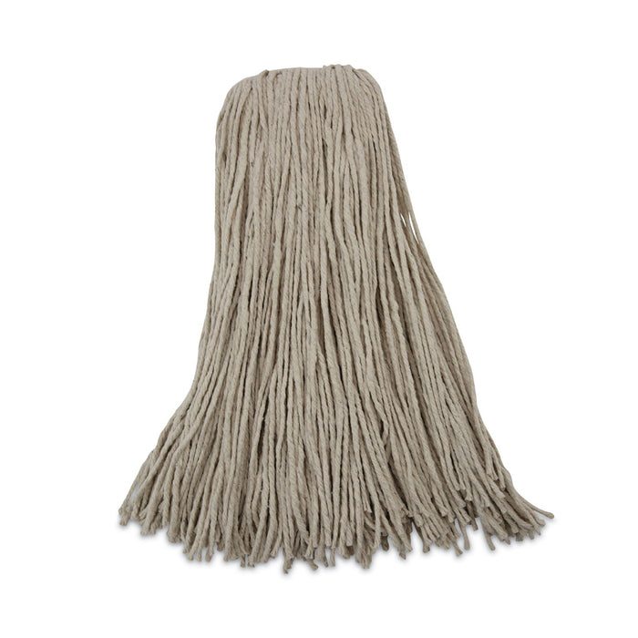 Boardwalk Mop Head, Economical Lie-Flat Head, Cotton Fiber, 32oz, White, 12/Carton