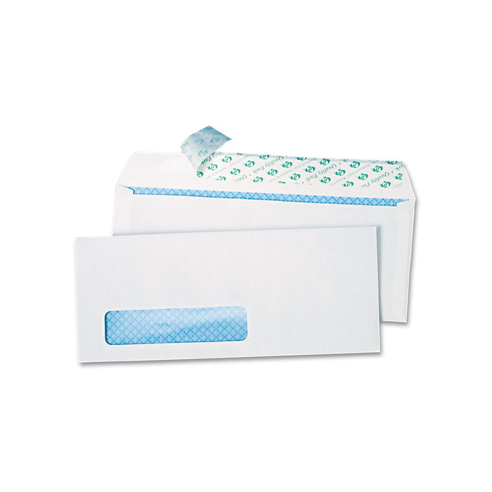 Quality Park Redi-Strip Security Tinted Envelope, Address Window, #10, Commercial Flap, Redi-Strip Closure, 4.13 x 9.5, White, 500/Box