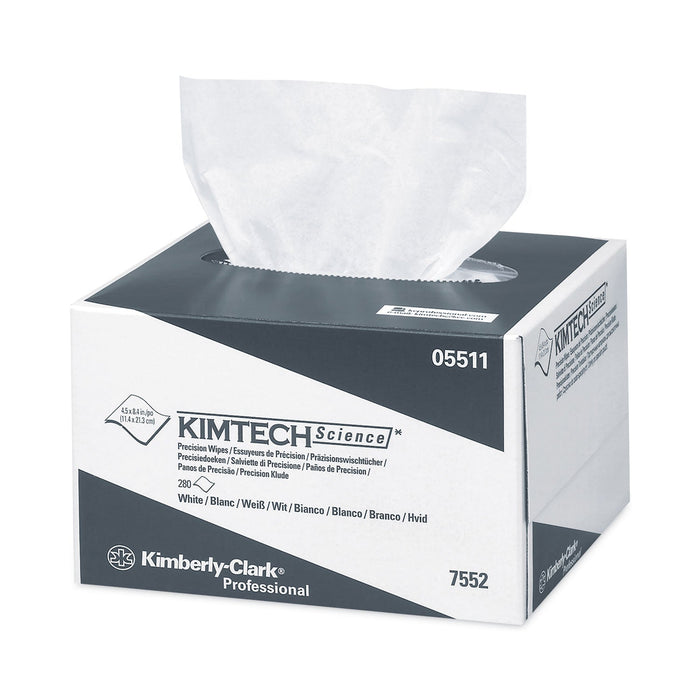 Kimtech Precision Wipers, POP-UP Box, 1-Ply, 4.4 x 8.4, White, 280/Box, 60 Boxes/Carton