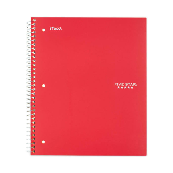 Five Star Wirebound Notebook, 1 Subject, Wide/Legal Rule, Red Cover, 10.5 x 8, 100 Sheets