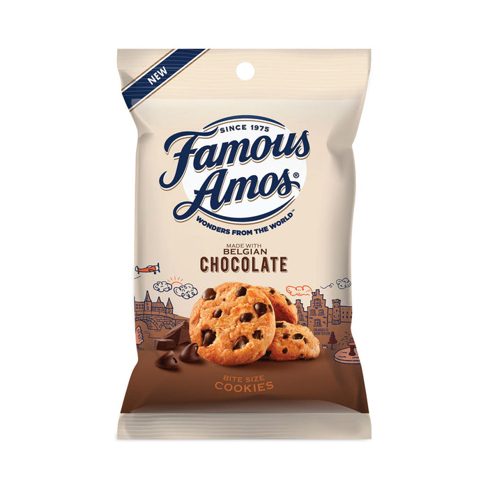 Famous Amos Cookies, Chocolate Chip, 2 oz Snack Pack, 8/Box