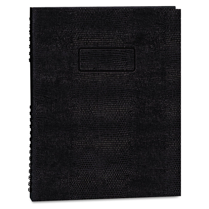 Blueline EcoLogix NotePro Executive Notebook, 1 Subject, Medium/College Rule, Black Cover, 11 x 8.5, 100 Sheets