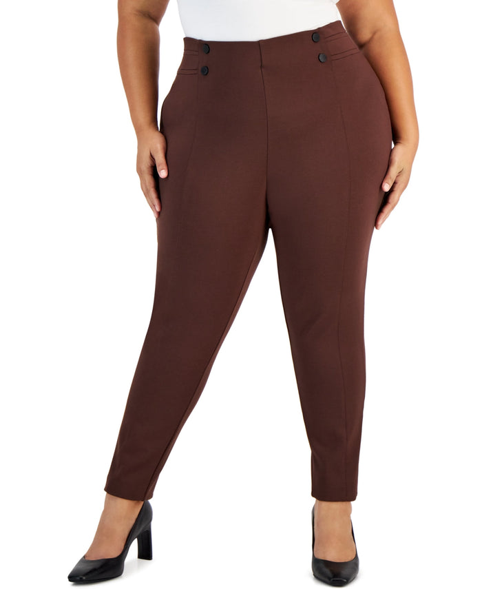 Calvin Klein Plus Size Pleated-Waist Pull-On Pants, Size 2X by Vanessa Jane