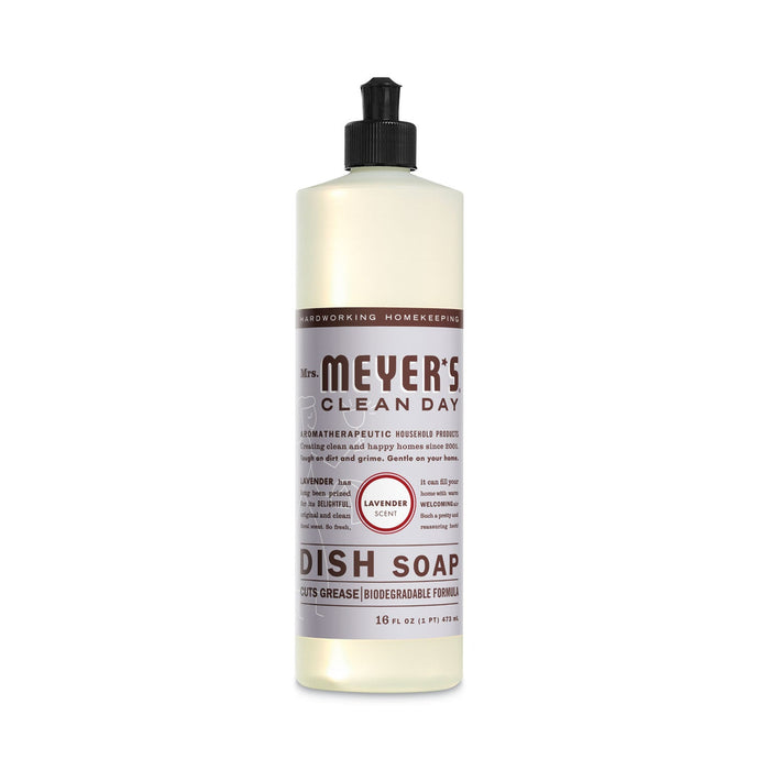 Mrs. Meyer's Dish Soap, Lavender Scent, 16 oz Bottle, 6/Carton