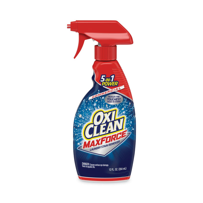 OxiClean Max Force Stain Remover, 12 oz Spray Bottle, 12/Carton