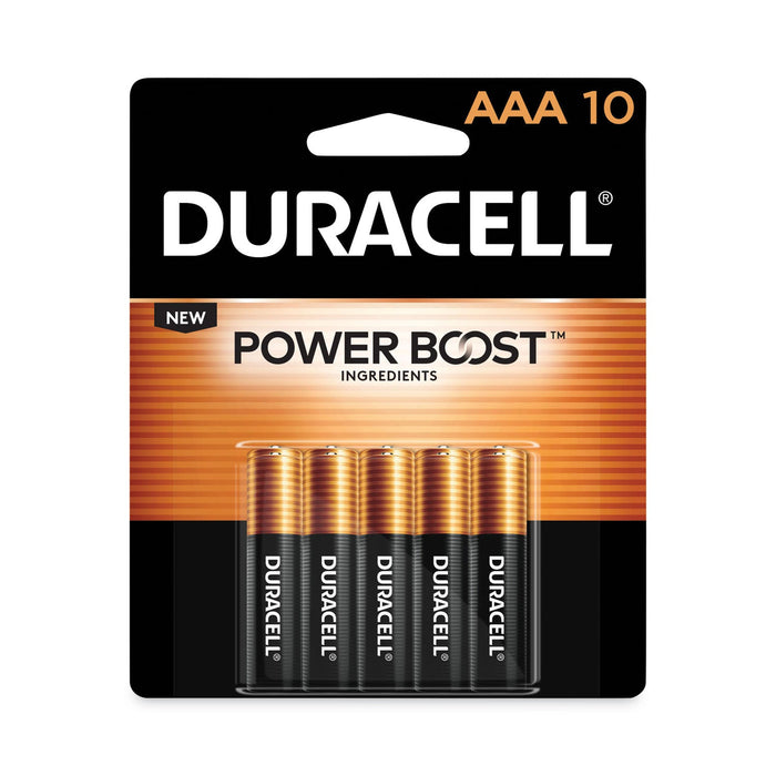 Duracell Power Boost CopperTop Alkaline AAA Batteries, 10/Pack