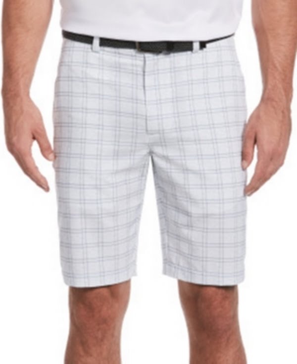 Hybrid Apparel Mens White Flat Front Printed Stretch Shorts, Size 42 by Vanessa Jane