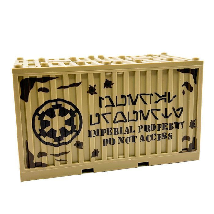 Custom Printed E-11 Blasters Imperial Cargo Shipping Container - LEGO Minifig Scale, Compatible by B3 Customs