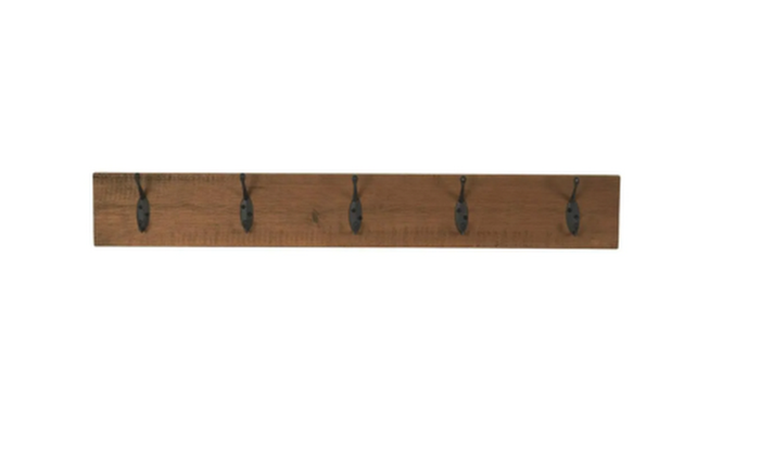 Ritesun 2 Pack Wall Mounted Coat Rack Hooks, 28-In, Brown by Vanessa Jane