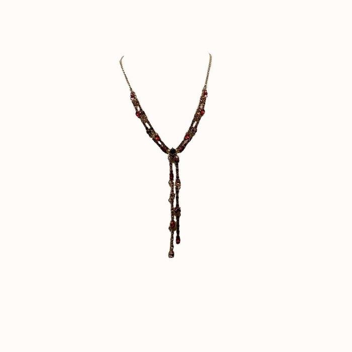 Inc Gold-Tone Multi-Stone Lariat Necklace, 24 + 3 Extender by Vanessa Jane
