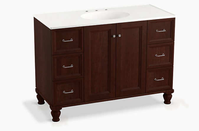 Kohler Damask®48 bathroom vanity cabinet by Vanessa Jane