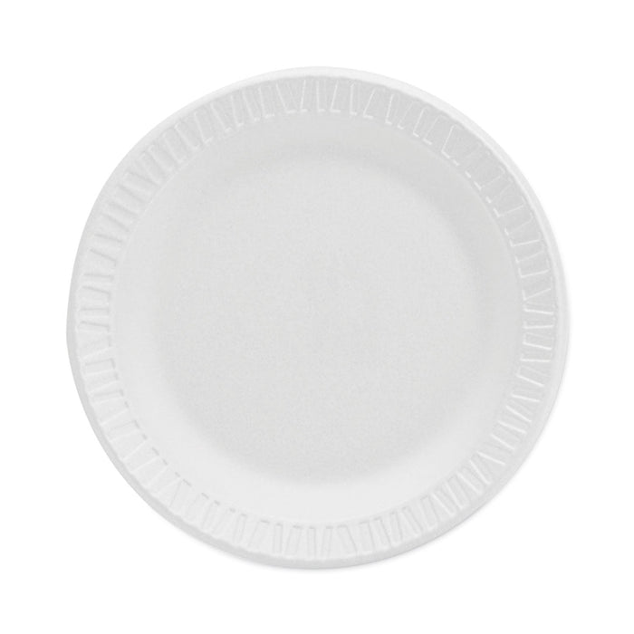 Dart Concorde Non-Laminated Foam Plate, 6" dia, White,125/Pack, 8 Packs/Carton