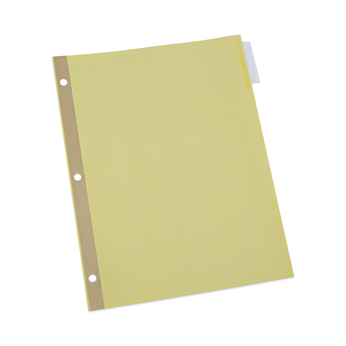 Universal Deluxe Extended Insertable Tab Indexes, 5-Tab, 11 x 8.5, Buff, Clear Tabs, 24 Sets