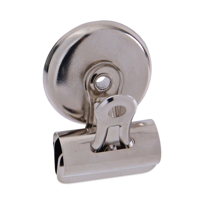 Universal Bulldog Magnetic Clips, Small, Nickel, 18/Pack