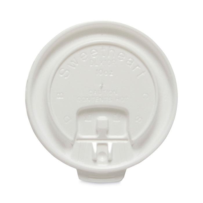 Dart Lift Back and Lock Tab Cup Lids for Foam Cups, Fits 10 oz Trophy Cups, White, 2,000/Carton