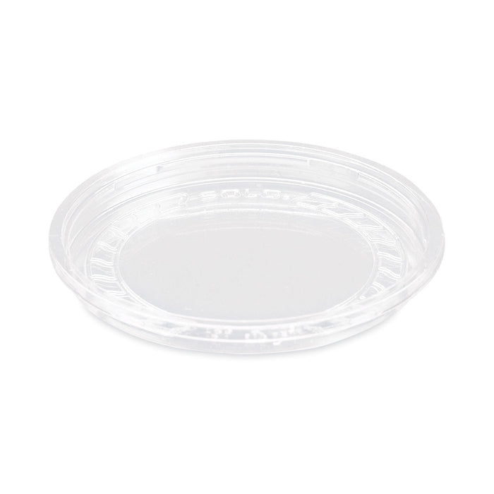 Dart Bare Eco-Forward RPET Deli Container Lids, Recessed Lid, Fits 8 oz, Clear, Plastic, 50/Pack, 10 Packs/Carton