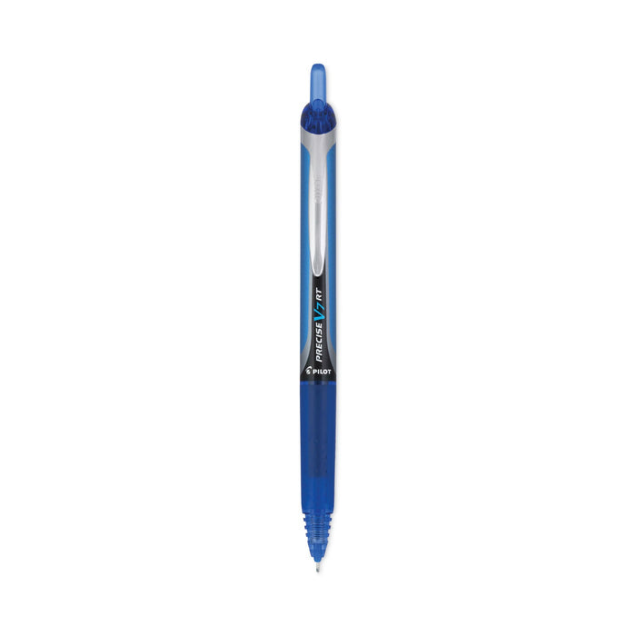 Pilot Precise V7RT Roller Ball Pen, Retractable, Fine 0.7 mm, Blue Ink, Blue Barrel
