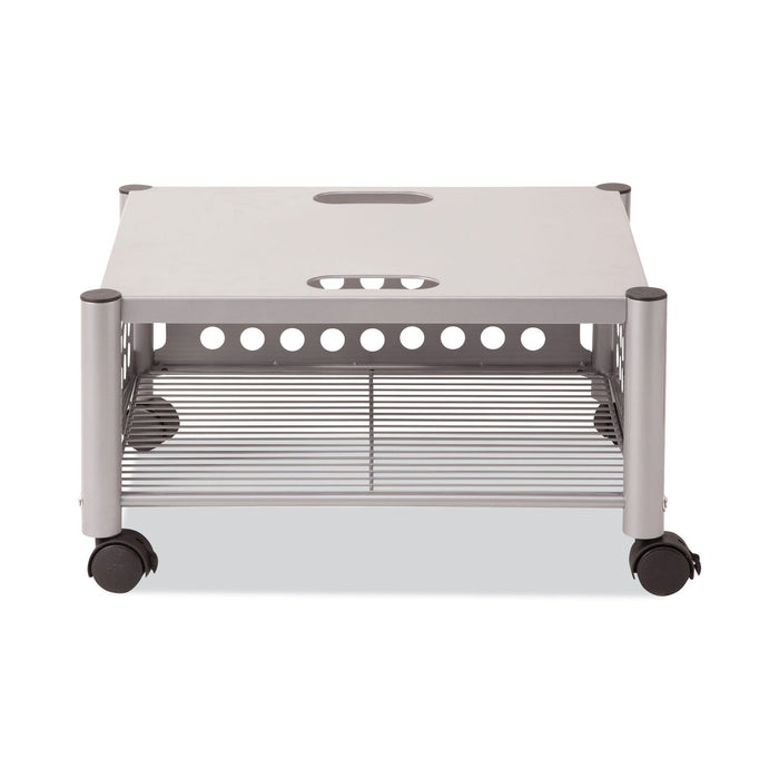 Vertiflex Underdesk Machine Stand, Metal, 2 Shelves, 90 lb Capacity, 21.5" x 17.88" x 11.5", Matte Gray