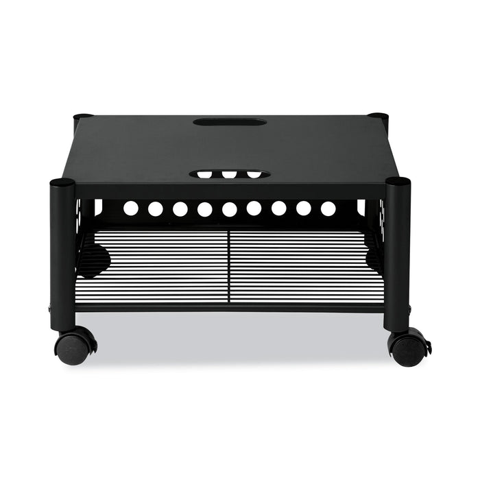Vertiflex Underdesk Machine Stand, Metal, 2 Shelves, 90 lb Capacity, 21.5" x 17.88" x 11.5", Black