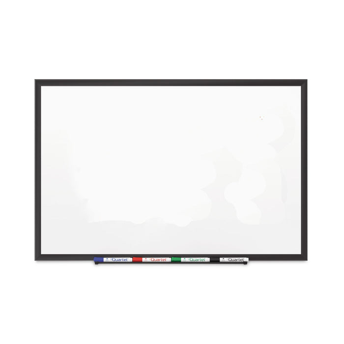 Quartet Classic Porcelain Magnetic Whiteboard, 60 x 36, Black Aluminum Frame