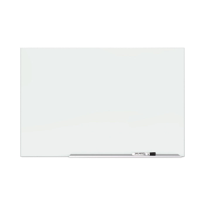 Quartet Element Framed Magnetic Glass Dry-Erase Boards, 50" x 28", Aluminum Frame