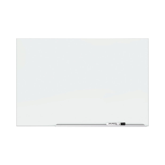 Quartet Element Framed Magnetic Glass Dry-Erase Boards, 74" x 42", Aluminum Frame