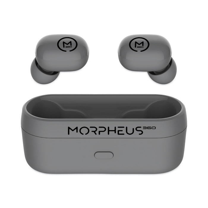 Morpheus 360 Spire True Wireless Earbuds Bluetooth In-Ear Headphones with Microphone, Dark Gray
