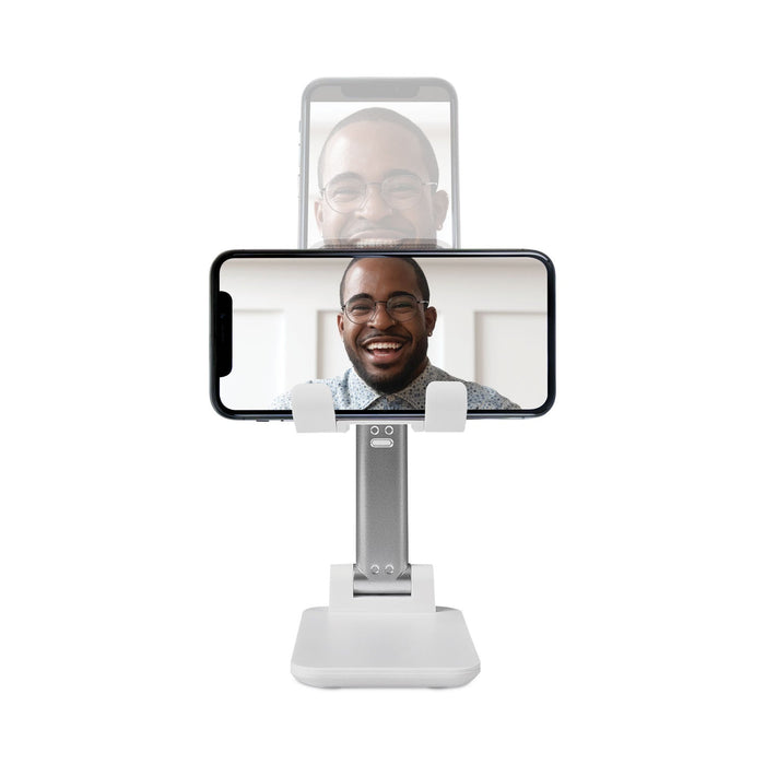 JENSEN Metal Foldable Portable Tablet/Phone Stand, White