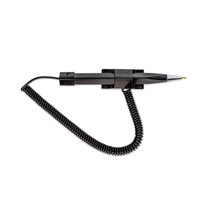 CONTROLTEK Wedgy Secure Antimicrobial Pen, Fine, 0.05 mm, Black Ink, Black