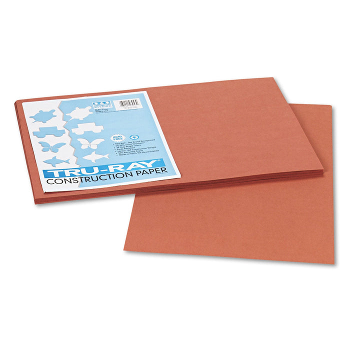 Pacon Tru-Ray Construction Paper, 76 lb Text Weight, 12 x 18, Warm Brown, 50/Pack