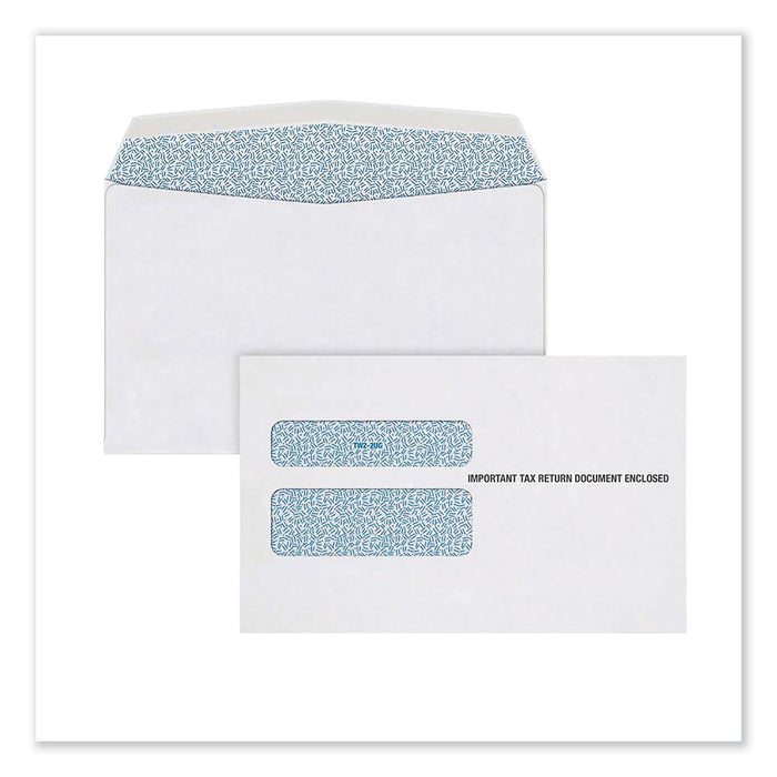 Adams W-2 Peel and Seal Envelopes, Commercial Flap, Self-Adhesive Closure, 5.63 x 9, White, 15/Pack