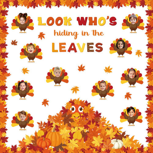 Containlol Fall Thanksgiving Bulletin Board Set Colorful Small 12.6x10.2in by Deal US