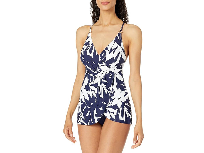 Anne Cole Coastal Palm Tropical Swimdress, Size 12 by Vanessa Jane