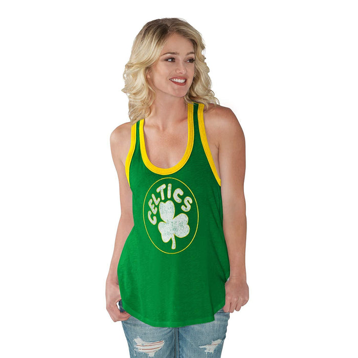 NBA Boston Celtics Womens Power Play Color Block Tank Top/Green/L by Vanessa Jane