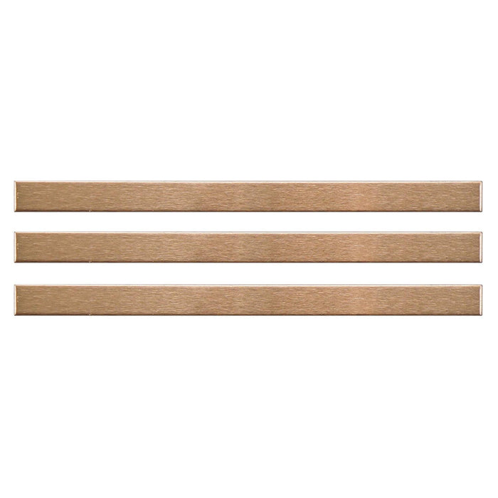 Merola Stick Copper 3/8 x 5 3/4 Inch Stainless Over Porcelain Wall Trim 3 Pcs by Vanessa Jane