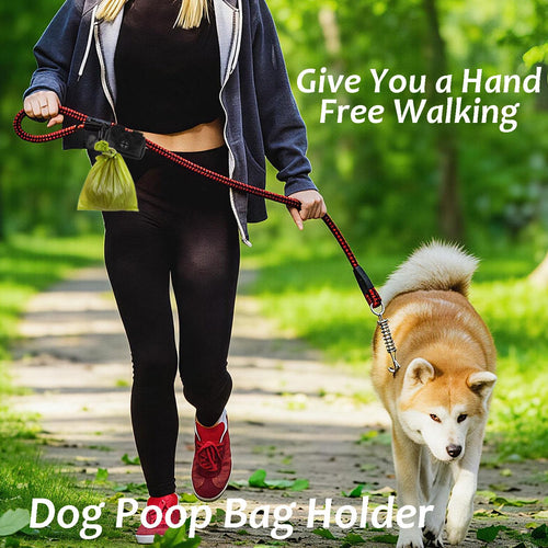 Dog Poop Bag Holder Dogs Waste Bag Carrier Pet Poop Bags Holders for Doggie Waste Bags Dispensers, Clip Carrier for Leash Small Doggy Puppy Hand Free Walking Accessory Attachment, Black