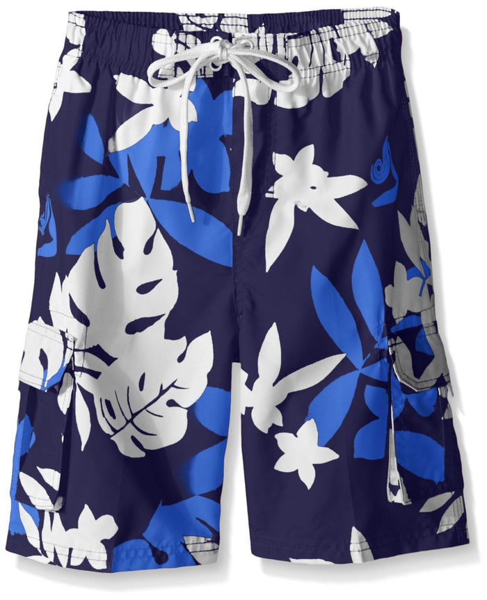 Kanu Surf Little Boys Voyage Floral Swim Trunk, Navy, Small (4) by Vanessa Jane