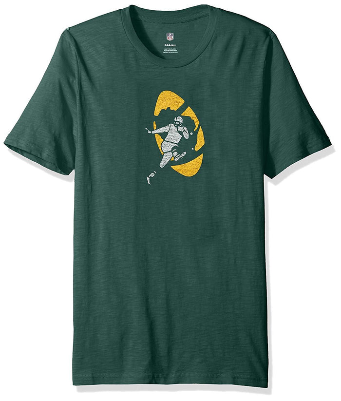 NFL Boys Green Bay Packers Short Sleeve Tee-Hunter, Size M 5-6 by Vanessa Jane
