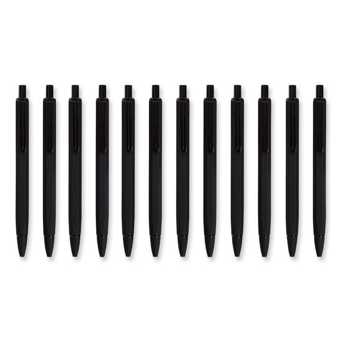 U Brands Cambria Soft Touch Mechanical Pencil, 0.7 mm, HB (#2), Black Lead, Black Barrel, 12/Pack
